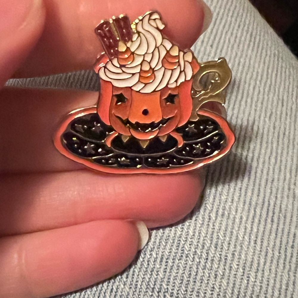 Pumpkin Mug Enamel Pin